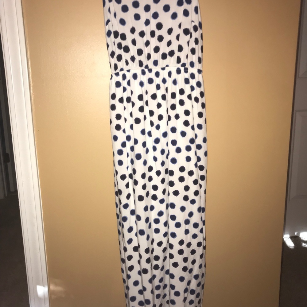 Polka-Dot White Sun Dress